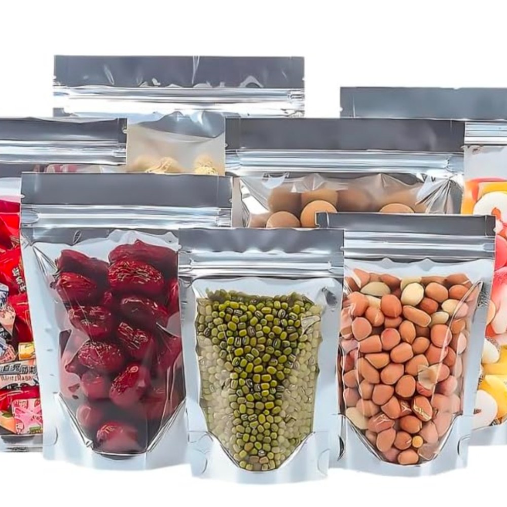 SILVER TRANSPARENT STANDUP POUCH - image 1